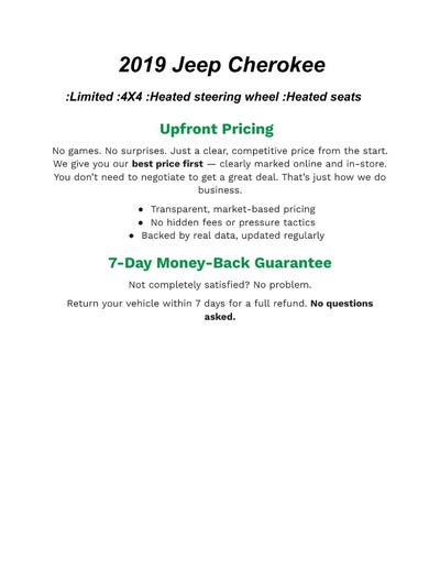 2019 Jeep Cherokee Limited 4x4