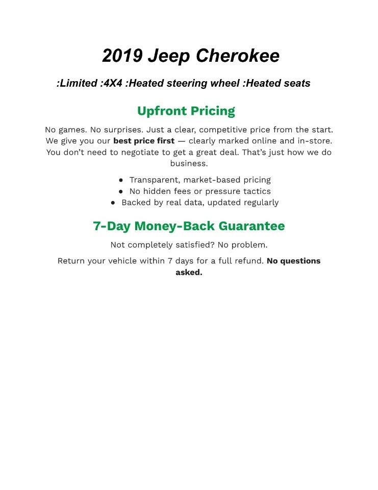 2019 Jeep Cherokee Limited 4x4