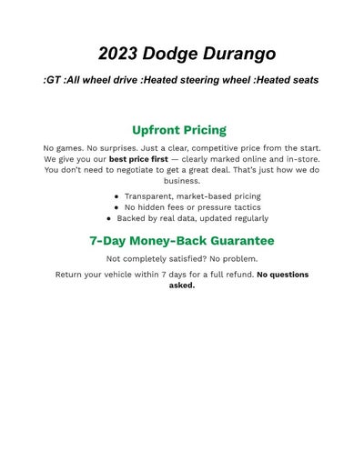 2023 Dodge Durango GT AWD