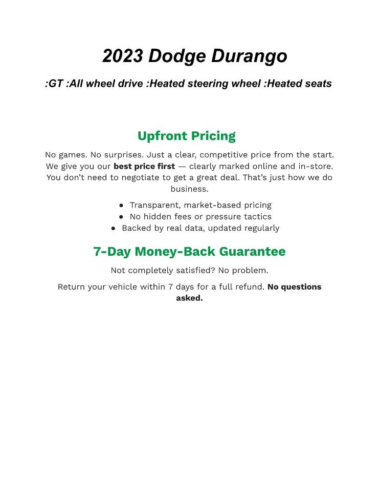 2023 Dodge Durango GT AWD