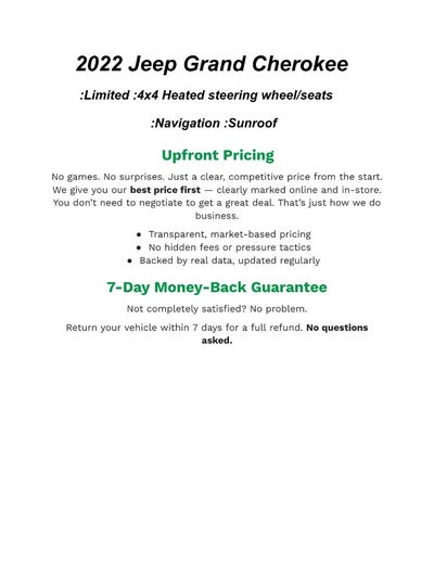 2022 Jeep Grand Cherokee L Limited 4x4