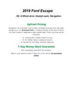 2018 Ford Escape SE 4WD