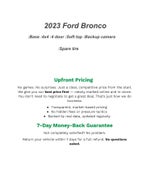 2023 Ford Bronco Base 4 Door 4x4