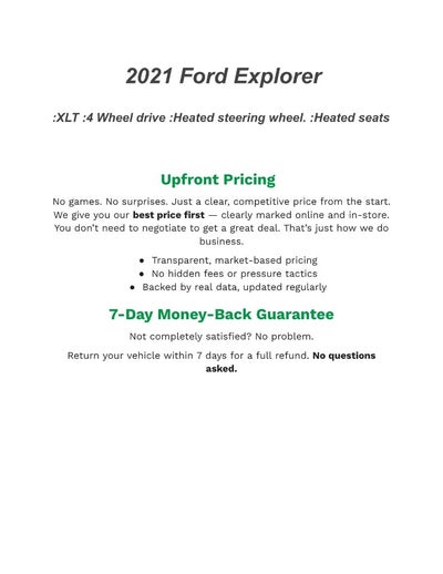 2021 Ford Explorer XLT 4WD