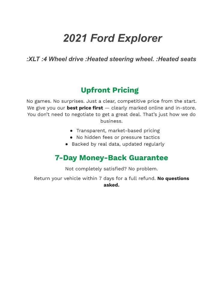 2021 Ford Explorer XLT 4WD
