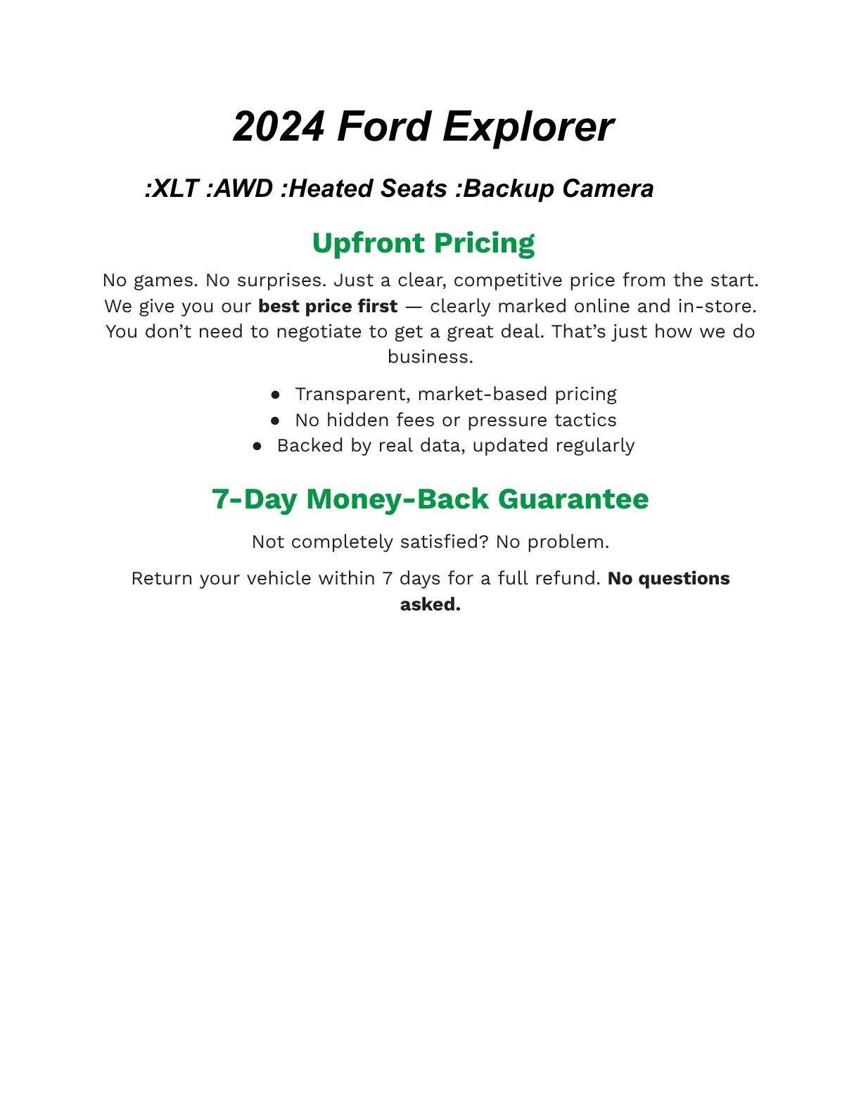 2024 Ford Explorer XLT 4WD