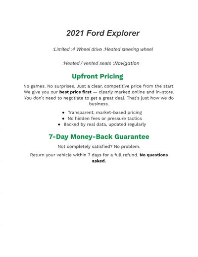 2021 Ford Explorer Limited 4WD