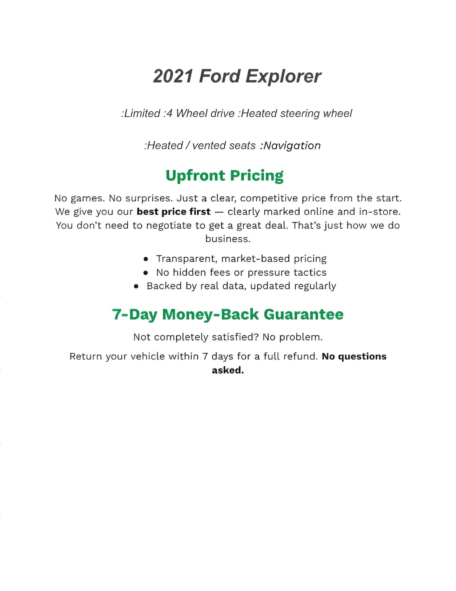 2021 Ford Explorer Limited 4WD