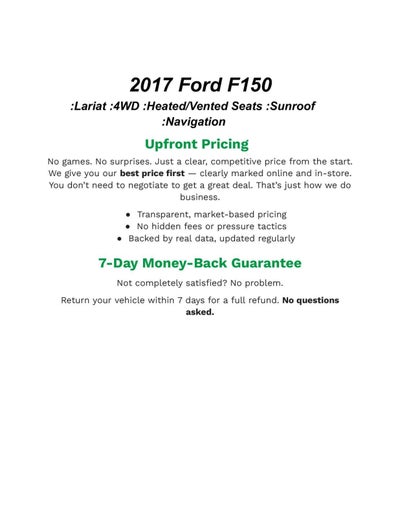 2017 Ford F-150 LARIAT