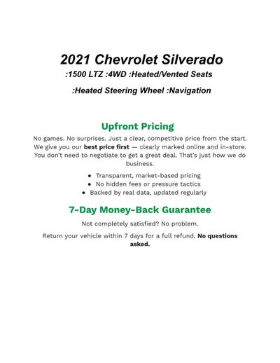 2021 Chevrolet Silverado 1500 4WD Crew Cab 147 LTZ