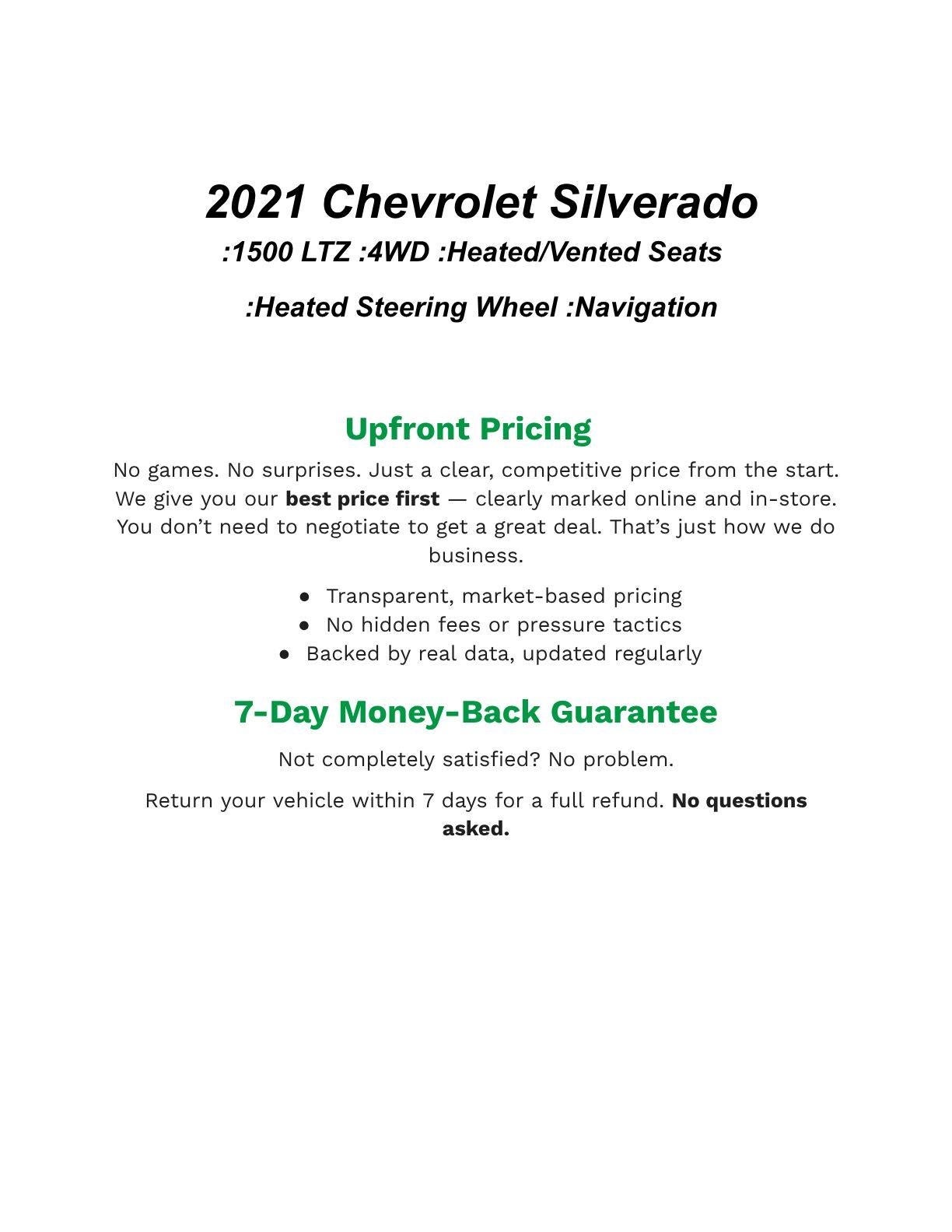 2021 Chevrolet Silverado 1500 4WD Crew Cab 147 LTZ