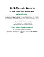 2023 Chevrolet Traverse AWD 4dr LT Cloth w/1LT