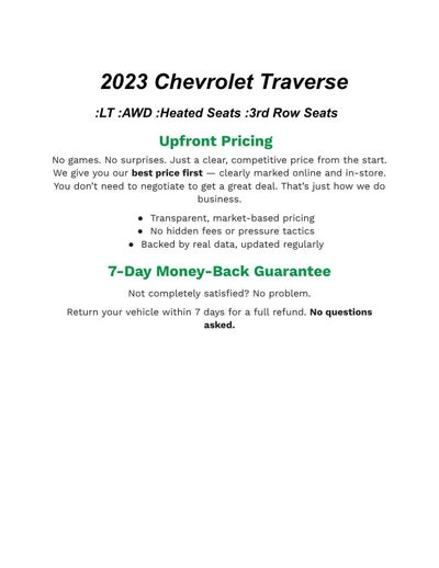 2023 Chevrolet Traverse AWD 4dr LT Cloth w/1LT