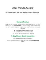 2024 Honda Accord Sedan EX CVT