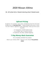 2020 Nissan Altima 2.5 SL AWD Sedan