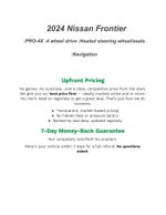2024 Nissan FRONTIER CREW CAB
