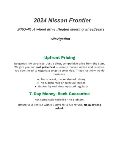 2024 Nissan FRONTIER CREW CAB