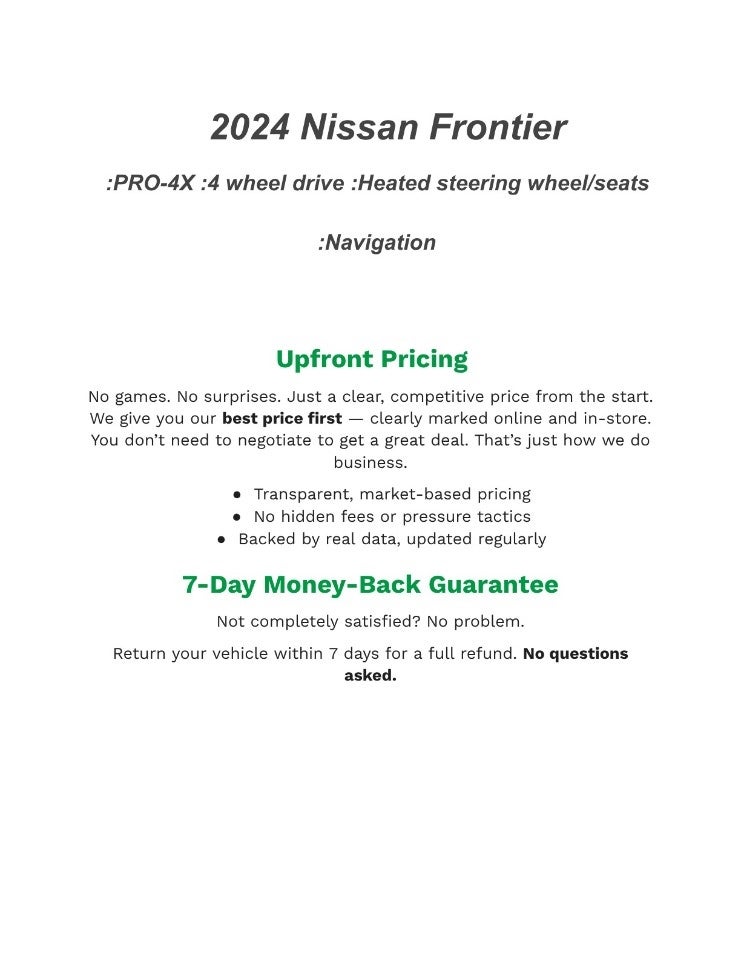 2024 Nissan FRONTIER CREW CAB