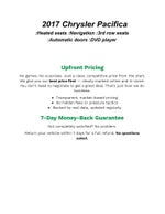 2017 Chrysler Pacifica Touring-L FWD