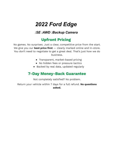 2022 Ford Edge SE AWD