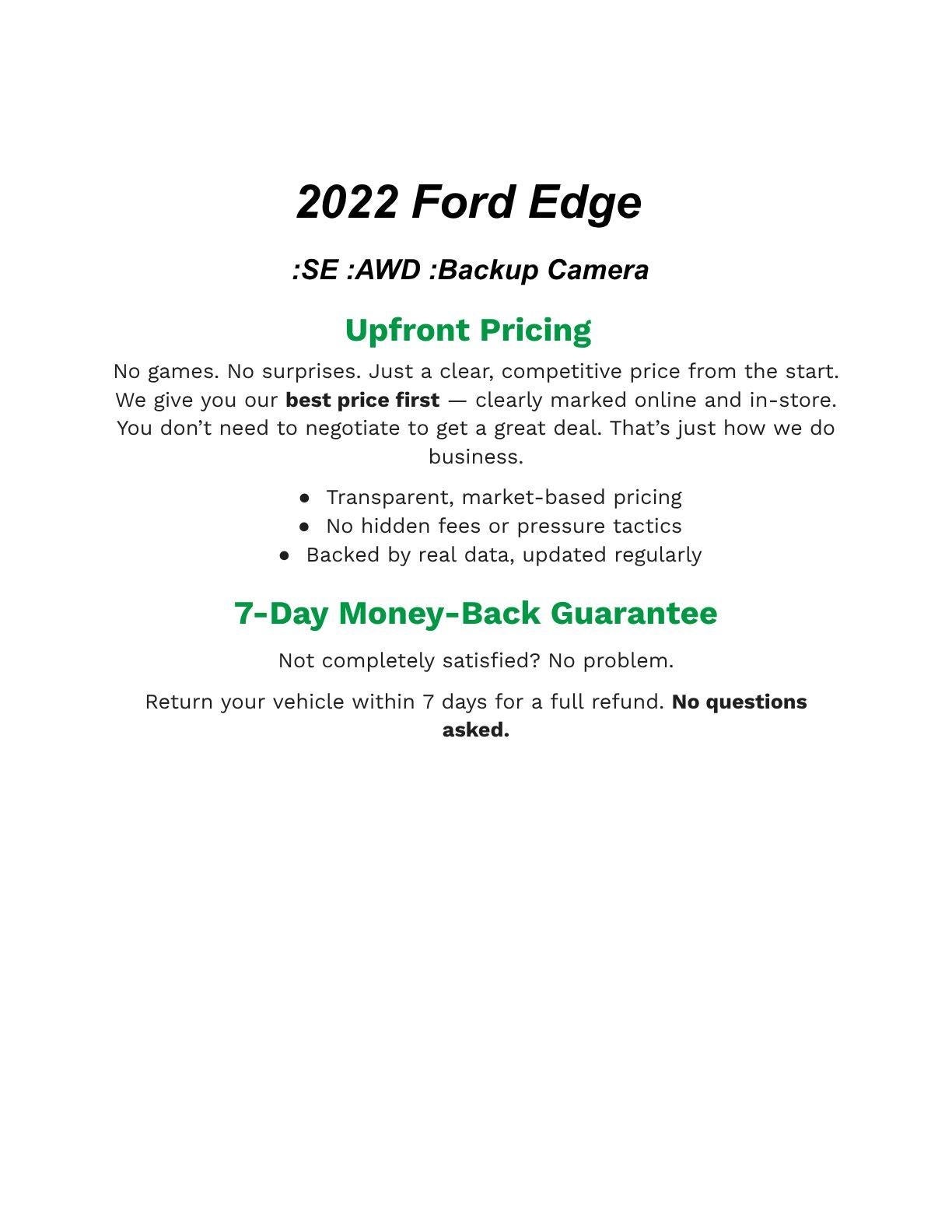 2022 Ford Edge SE AWD