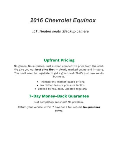 2016 Chevrolet Equinox FWD 4dr LT