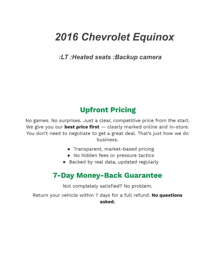 2016 Chevrolet Equinox FWD 4dr LT