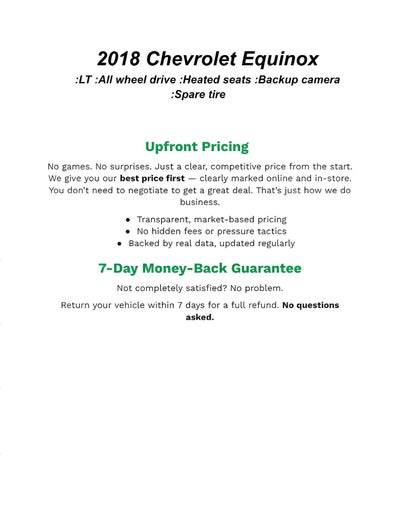 2018 Chevrolet Equinox AWD 4dr LT w/1LT
