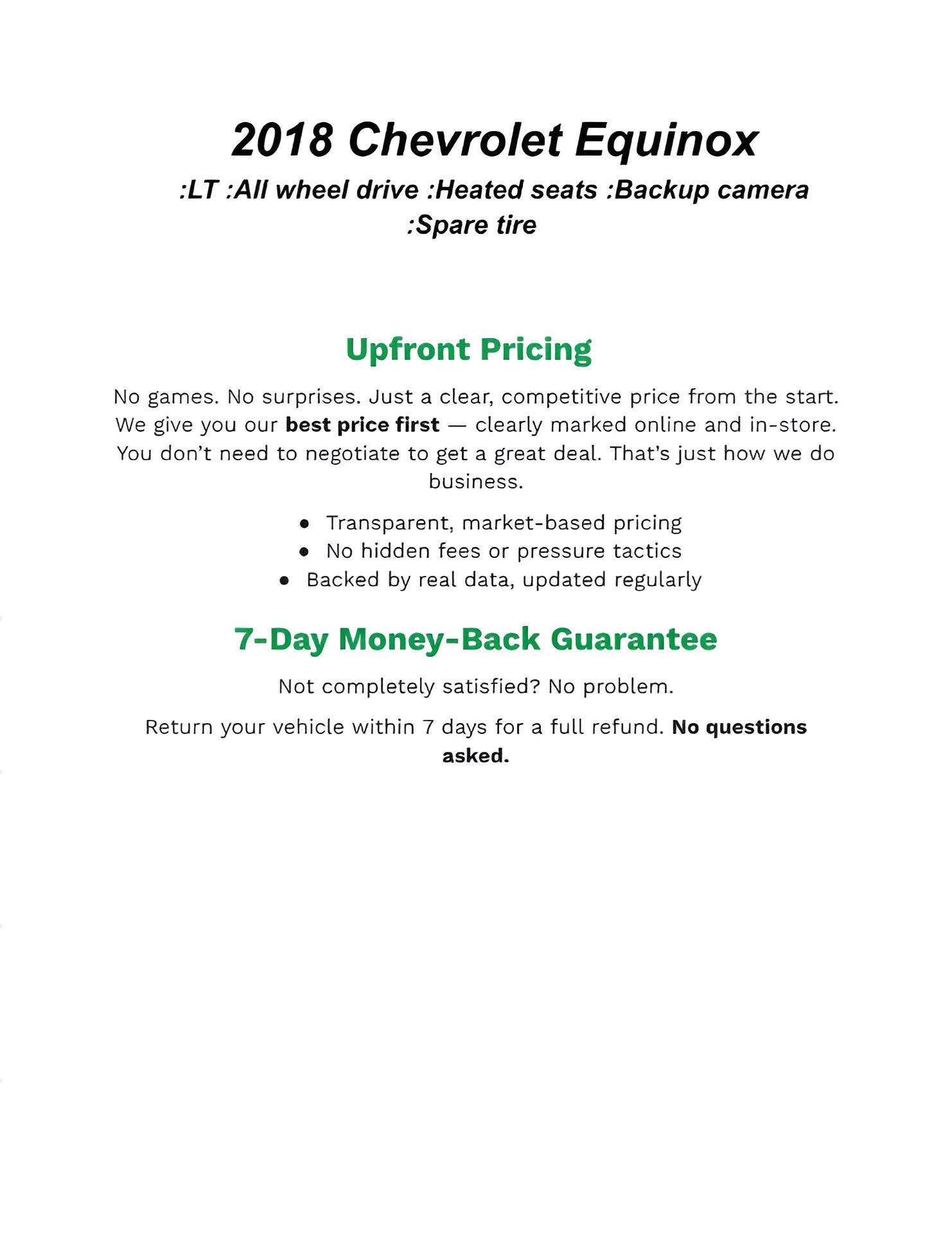 2018 Chevrolet Equinox AWD 4dr LT w/1LT