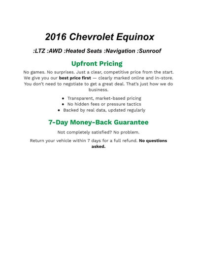 2016 Chevrolet Equinox AWD 4dr LTZ