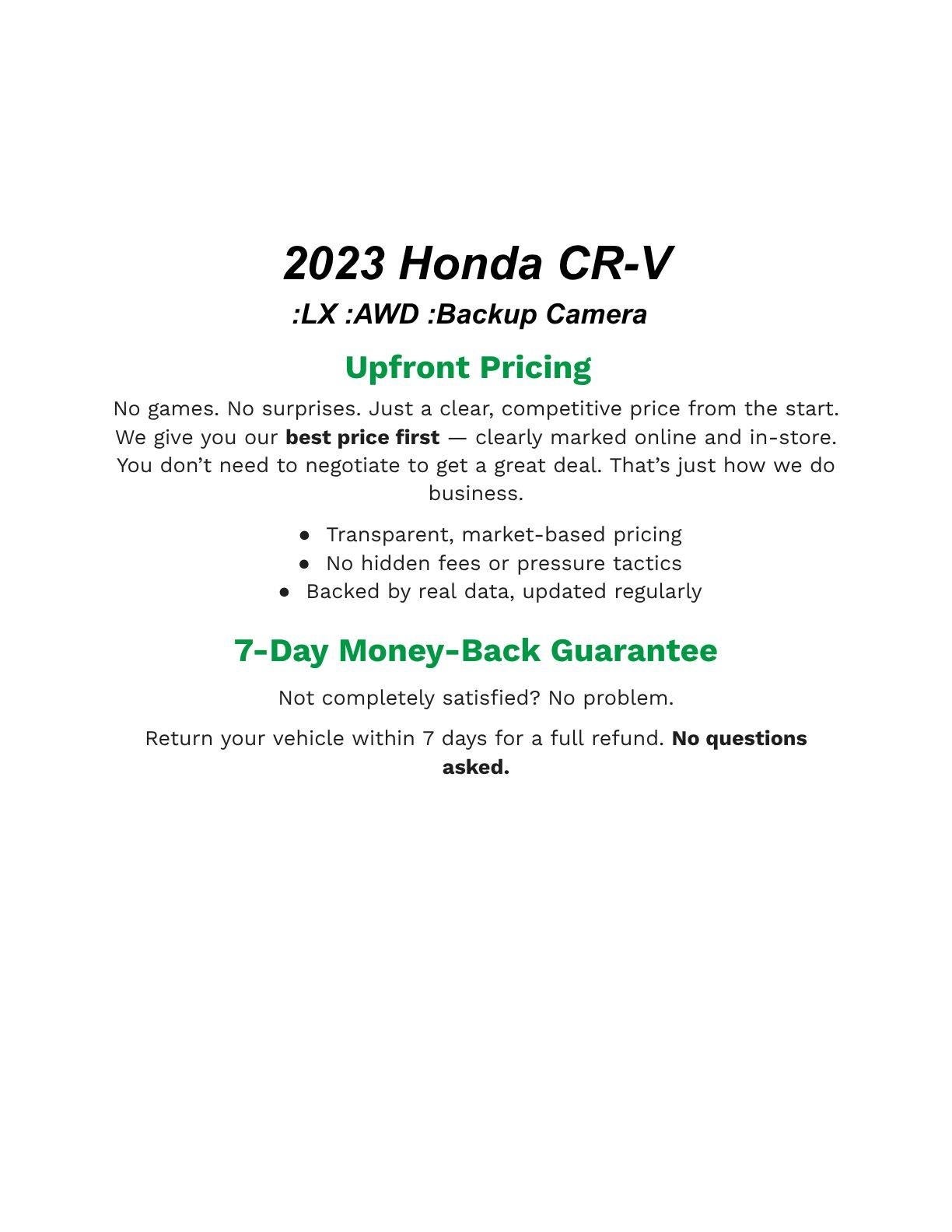 2023 Honda HR-V LX AWD CVT