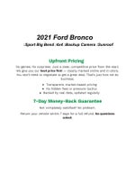 2021 Ford Bronco Sport Big Bend 4x4