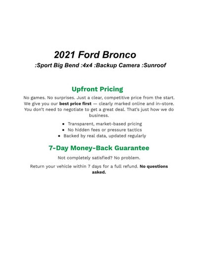 2021 Ford Bronco Sport Big Bend 4x4