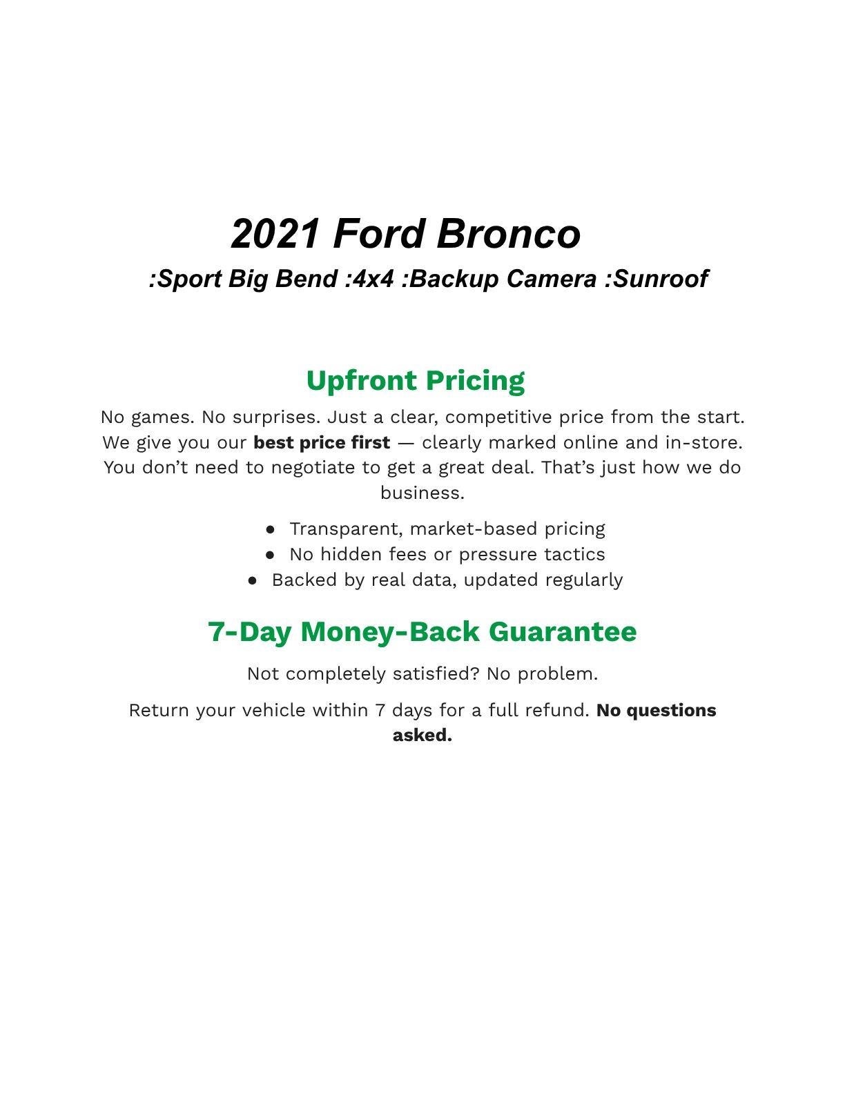 2021 Ford Bronco Sport Big Bend 4x4