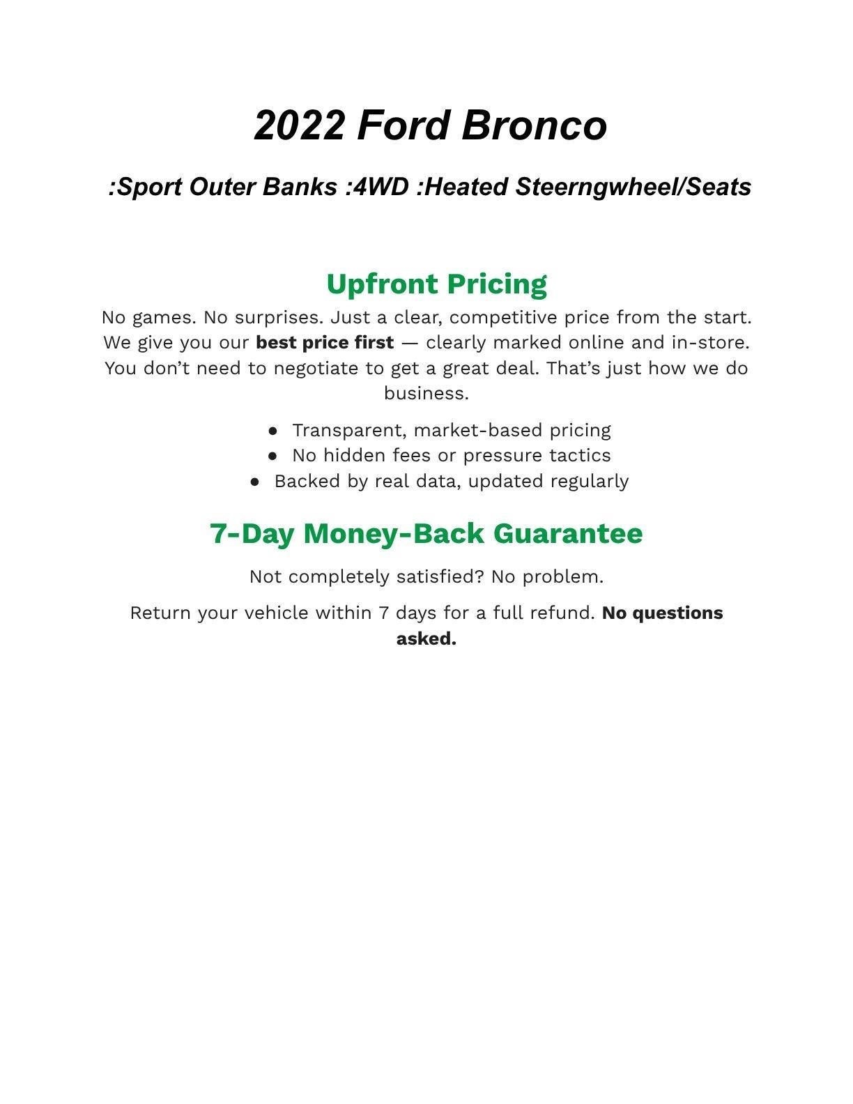 2022 Ford Bronco Sport Outer Banks 4x4
