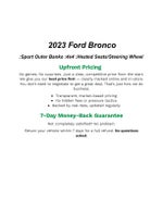 2023 Ford Bronco Sport Outer Banks 4x4