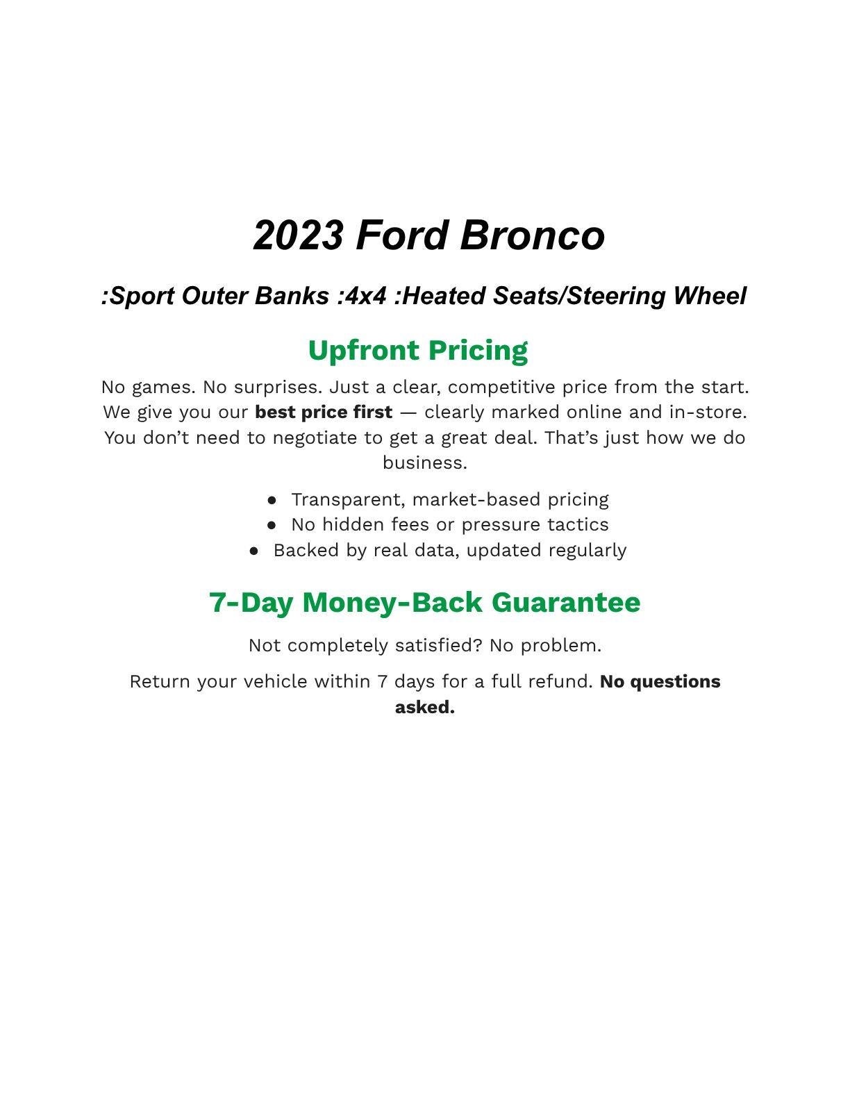 2023 Ford Bronco Sport Outer Banks 4x4