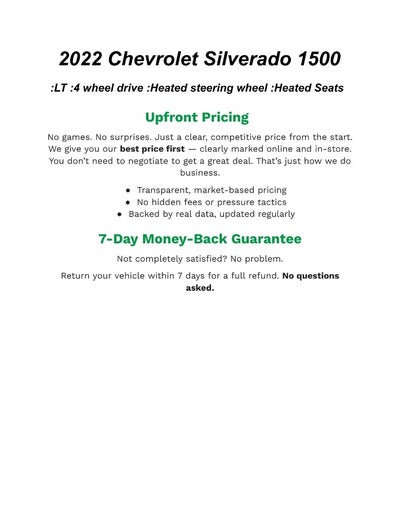 2022 Chevrolet Silverado 1500 LTD 4WD Crew Cab 147 LT w/2FL