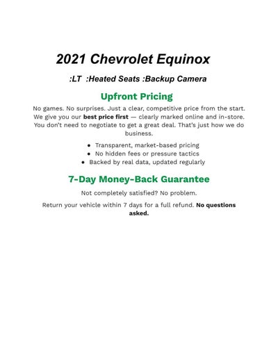 2021 Chevrolet Equinox FWD 4dr LT w/1LT