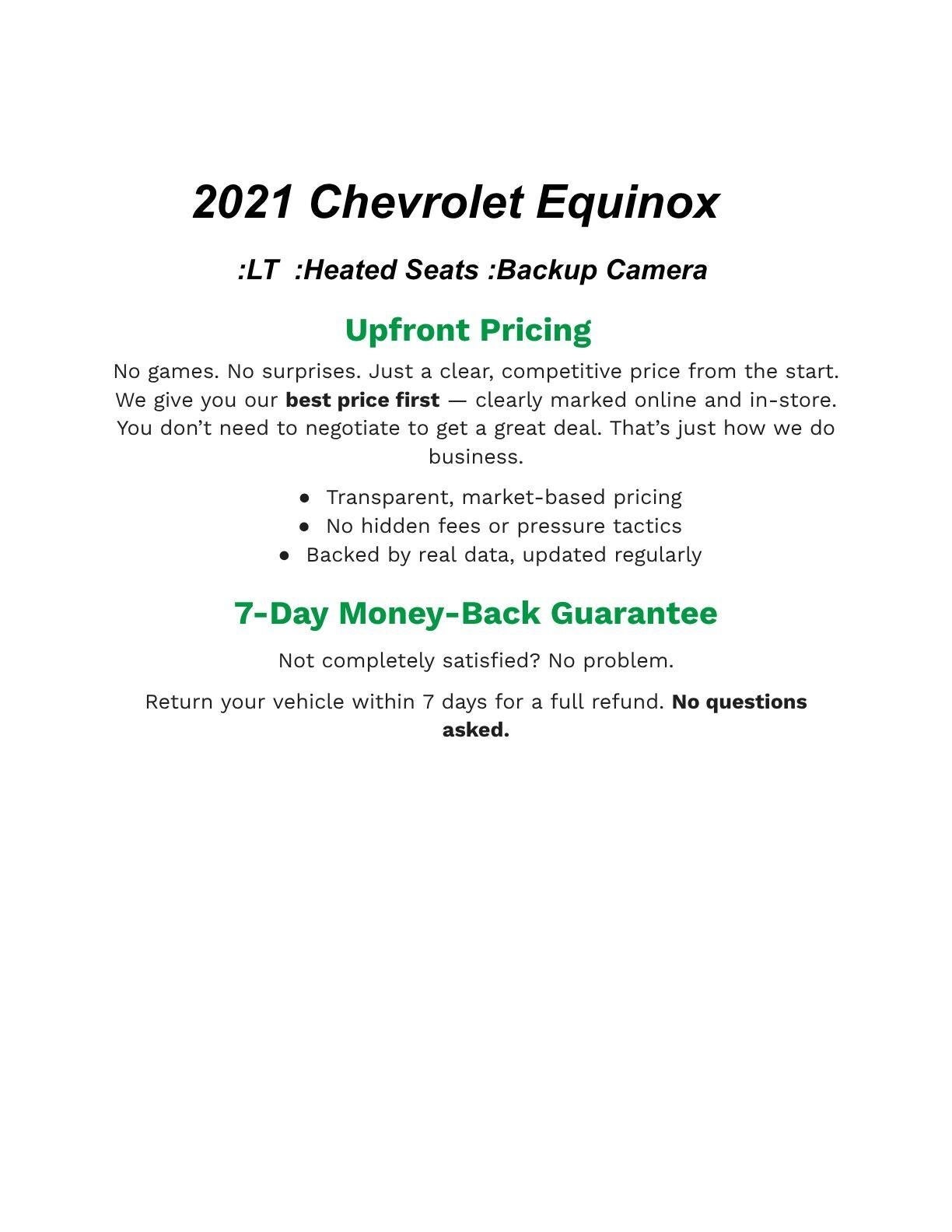 2021 Chevrolet Equinox FWD 4dr LT w/1LT