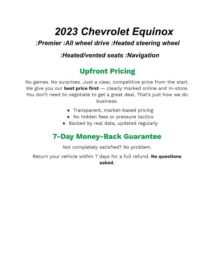 2023 Chevrolet Equinox AWD 4dr Premier