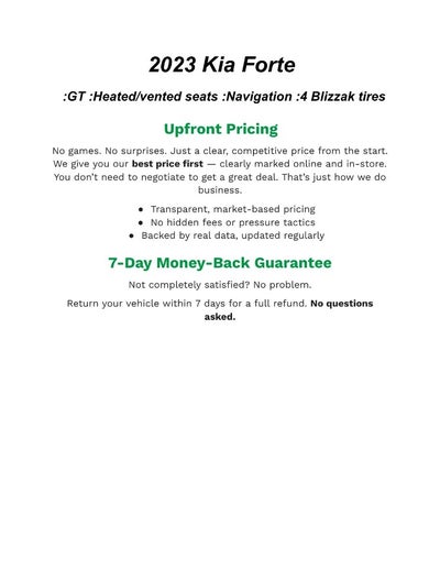 2023 Kia Forte GT DCT