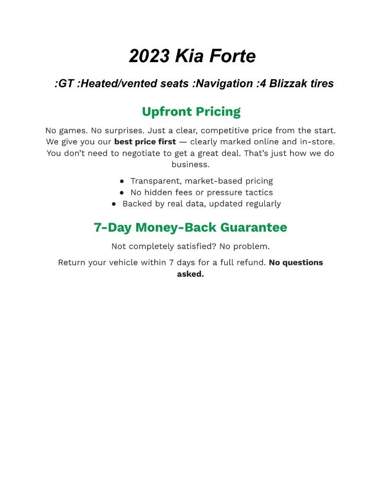 2023 Kia Forte GT DCT