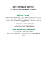 2015 Nissan Sentra 4dr Sdn I4 CVT SV