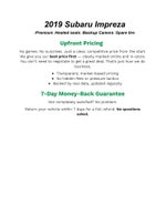 2019 Subaru Impreza 2.0i Premium 5-door CVT