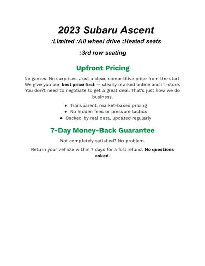 2023 Subaru Ascent Limited 7-Passenger