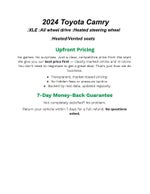 2024 Toyota Camry XLE Auto AWD