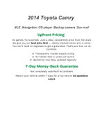 2014 Toyota CAMRY SEDAN