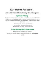 2021 Honda Passport Elite AWD