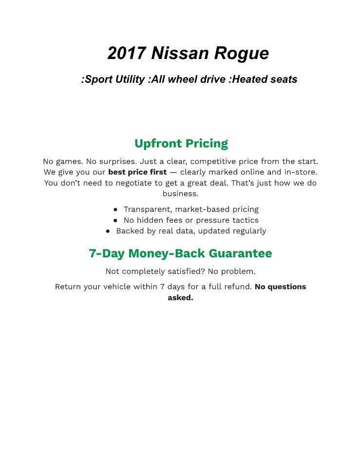 2017 Nissan Rogue AWD SV